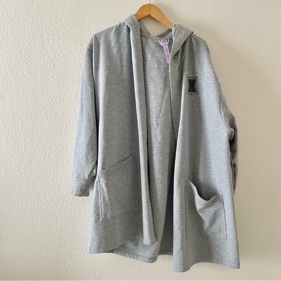 SAVAGE x FENTY gray sweatshirt cardigan Robe - Picture 1 of 8